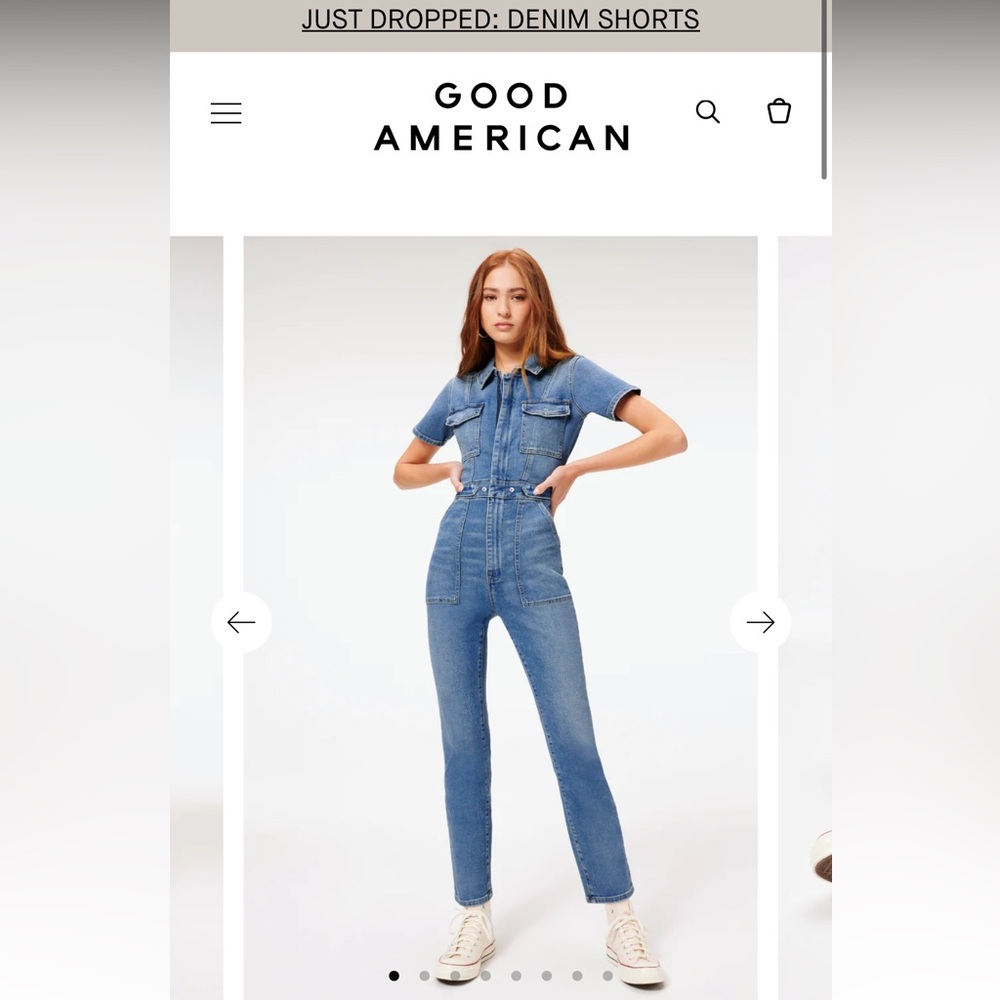 Jean jumpsuit good American. Never worn